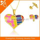 African Jewelry Set Nigerian Wedding Flower Shaped Stainless Steel Costume Jewelry Necklace And Earring Ring Jewelry Set thumbnail-5