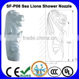Water park cartoon impact bath sea lions elephant shower nozzle