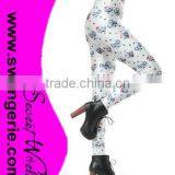 Women Ace Skulls Head Skinny Digital Printed Leggings thumbnail-5