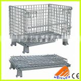 Warehouse storage industrial stackable storage wire mesh containers for small parts storage