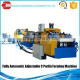 C and Z Full Automatic Adjustment Interchange Purlin Machine for Sale