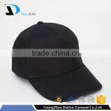 China Factory Daijun New Design OEM High Quality 100%cotton Velcro Black Plain Men Custom 5 Panel Baseball Cap thumbnail-1