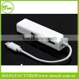 USB-C 3.1 to 3 Port USB HUB with ETHERNET For 2015 New Apple Macbook 12
