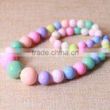In Stock Promotional 2pcs/set New Necklace Set Kids Candy Colorful Acrylic Beads Necklace & Bracelet Set
