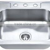 Brushed Finish Stainless Steel Single Bowl Hand Wash Sink GR- 533 thumbnail-6