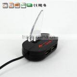 High Quality Blue Led Mini 4 Port HUB High Speed USB 2.0 Splitter Adapter Hub With Cable For Macbook PC Laptop thumbnail-4