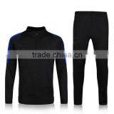 Wholesale 2016 top quality France soccer training sweater suit black blue national team football tracksuit
