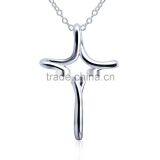 Newest Popular Sliver Pendant Necklace Cross Silver Necklaces Alloy Necklace Jewelry thumbnail-2