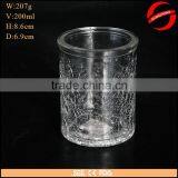 Factory Wholesale High Quality Crack Effect Glass Candle Jar for Decoration thumbnail-1