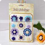 Adhesive Felt Sticker, 3d Sticker , Handmade Felt Sticker, Scrapbooking Sticker, Layered Sticker , Flower Felt Sticker thumbnail-1