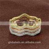 Fashion Jewelry Silver 925 Handmade Gold Plated Ring With Clear Zircon thumbnail-4