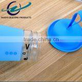 Hot Sale Cartoon Glass Water Bottle Mini Big Bai Silicone Cup Sleeve thumbnail-6