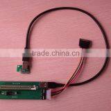 PCI-E 1x to 16x Mining Machine Enhanced Extender Riser Adapter Card With Power Cable Sata Cable thumbnail-1