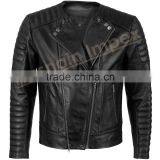 Men's Black Biker Leather Jacket thumbnail-2