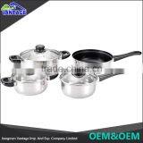 Eco-friendly 7pcs Stainless Steel Cookware With Glass Lid thumbnail-1