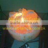 Fire Bowl Salt Lamp/ Crafted Salt Lamp/ Himalayan Salt Lamps/ Salt Lamp With Chunks thumbnail-4