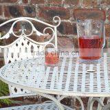 Fabulous Stylish Wrought Iron 4 Folding Chair 90cm Round Patio Set thumbnail-4