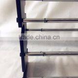 Expandable 4 Tier Free Standing Shoe Rack Stainless Steel Wood Closets thumbnail-6