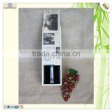 Antique Old Newspaper Printed Wooden Wine Gift Box thumbnail-3