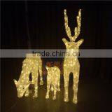 outdoor waterproof holiday warm white pre lit christmas deer family