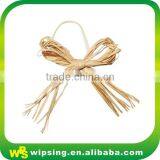 Natural Raffia Bow Tie With Elastic Loop Raffia Pre-tied Bow thumbnail-4