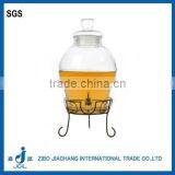 12L Glass Beverage Dispenser With Faucet and Metal Stand thumbnail-3