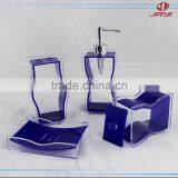China Wholesale Luxury Pump Bottle Hotel Balfour Purple Crystal Clear Plastic Lucite Acrylic Bathroom Accessories thumbnail-2