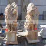 Red Stone Giant Lion Statues for Sale thumbnail-1