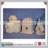 Wooden Bird Cage of Wedge-shaped Roof for Several Birds thumbnail-3