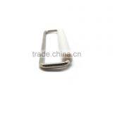 2" X 1/2" Rectangle W/White Rolle, Rectangle Metal Loop W/Roller, Metal Loop With Roller thumbnail-4