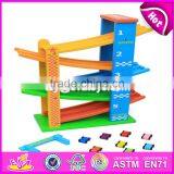 2017 New Design 5 Levels Children Funny Wooden Race Car Track Toy W04E050 thumbnail-3
