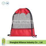 Quite Cool Black Promotional Polyester Foldable Waterproof Drawstring Backpack thumbnail-2