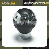 Classic Universal Aluminium Alloy Leather Gear Shift Knob With Chrome Finishing thumbnail-1