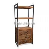 Book Rack 3 Drawers Rustic Industrial Furniture thumbnail-2