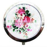 Portable Folding Mirror With Rose Flower SCM025 thumbnail-1