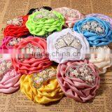 Satin Hanmade Rose Flower With Crown for Kids Hair Accessories thumbnail-1