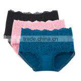 High Quality Colorful 95% Cotton 5% Spandex With Lace Custom Sexy Fancy Woman Underwear thumbnail-1