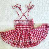 2017 Wholesale Lovely Plaid Kids Clothes New Fashion Party Frocks Designs Children Girl Dress thumbnail-2