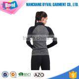 Wholesale Seamless Women Half Zip Long Sleeve Shirts thumbnail-3