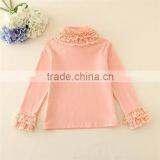 Beautiful Baby Tops Pink Lace Neck Design Blouse Kid Girl Clothing Baby Winter Girl T-shirt Kid Clothing Sales thumbnail-2