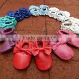 Wholesale Genuine Leather Shoes Baby Moccasins With Tassels thumbnail-6