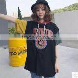 Summer the New Trend of Printing Round Collar Women Loose T-shirts thumbnail-1