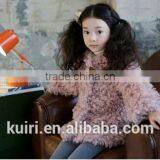 Toddlers Kids Girls Faux Lamb Fur Furry Shaggy Warm Jacket Trench Coat Outwear thumbnail-1