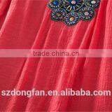 PLUS SIZE Women Cotton Short Sleeve Embroidery Loose Tee Shirt Casual Blouse Top thumbnail-3