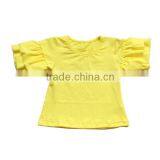 2016 Summer High Quality Fashion Toddler Ruffle Knit Cotton Solid Children Shirts Costume thumbnail-4