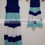 2017 Summer Matching Mother Daughter Dresses Clothes Long Maxi Dress Family Look Mommy and me Clothes Mom and Daughter Dress thumbnail-6