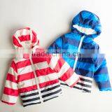 Winter Red Stripped Hoodie Child Jacket Wholesale Kids Coats thumbnail-2
