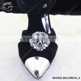 Shiny Flower Shaped Crystal Rhinestone Ornament Accessories with metal clip for high heel shoe wedding shoes