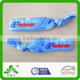 Custom Print Stretch Fabric Satin Elastic Wholesale Hair Tie Bracelet thumbnail-6