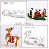 8PCS/ Set 3D Christmas Biscuit Mold Stainless Steel Cookie Cutter Sugar Cake Mold DIY Baking Tools thumbnail-4